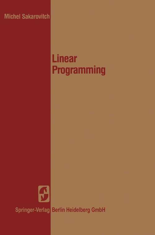 Book cover of Linear Programming (1983) (Springer Texts in Electrical Engineering)