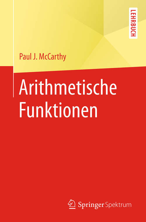 Book cover of Arithmetische Funktionen