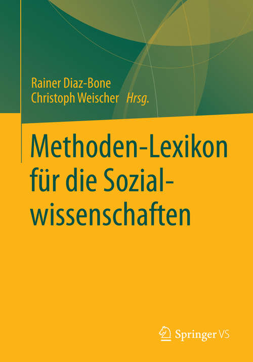 Book cover of Methoden-Lexikon für die Sozialwissenschaften (2015)