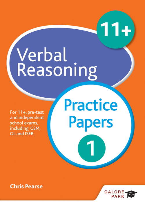 Book cover of 11+ Verbal Reasoning Practice Papers 1: For 11+, pre-test and independent school exams including CEM, GL and ISEB