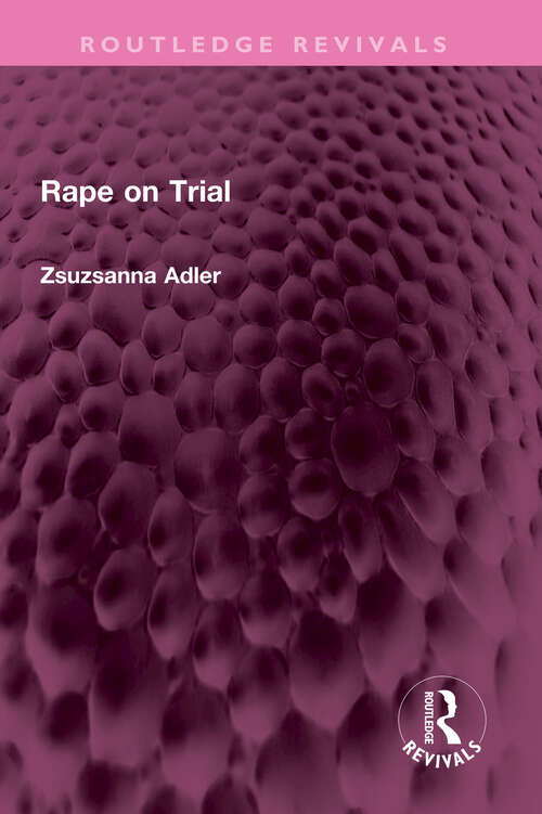 Book cover of Rape on Trial (Routledge Revivals)