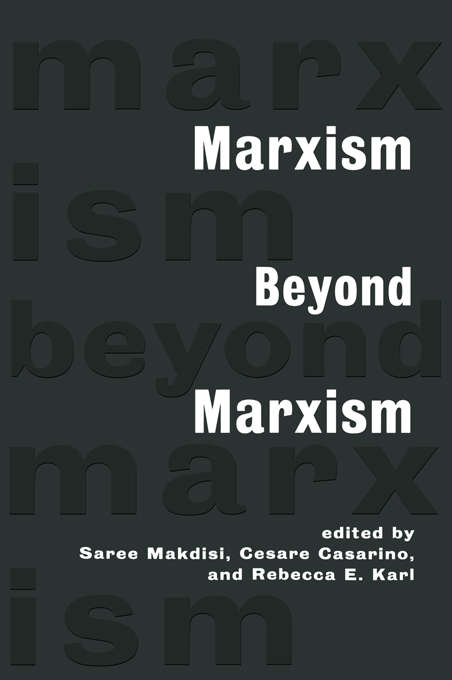 Book cover of Marxism Beyond Marxism