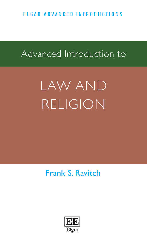 Book cover of Advanced Introduction to Law and Religion (Elgar Advanced Introductions series)