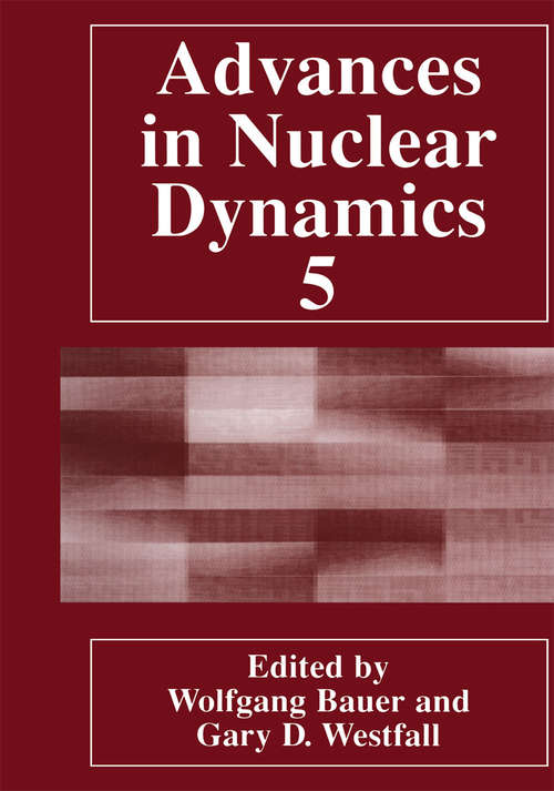 Book cover of Advances in Nuclear Dynamics 5 (1999)