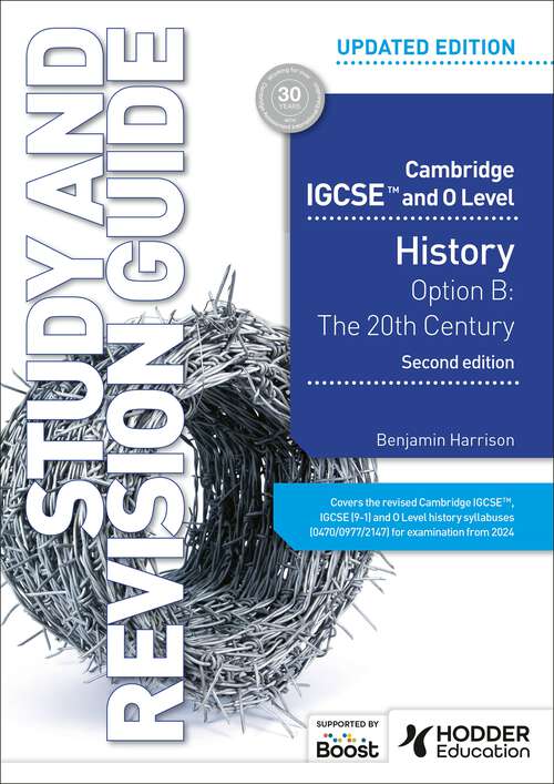 Book cover of Cambridge IGCSE and O Level History Study and Revision Guide, Second Edition