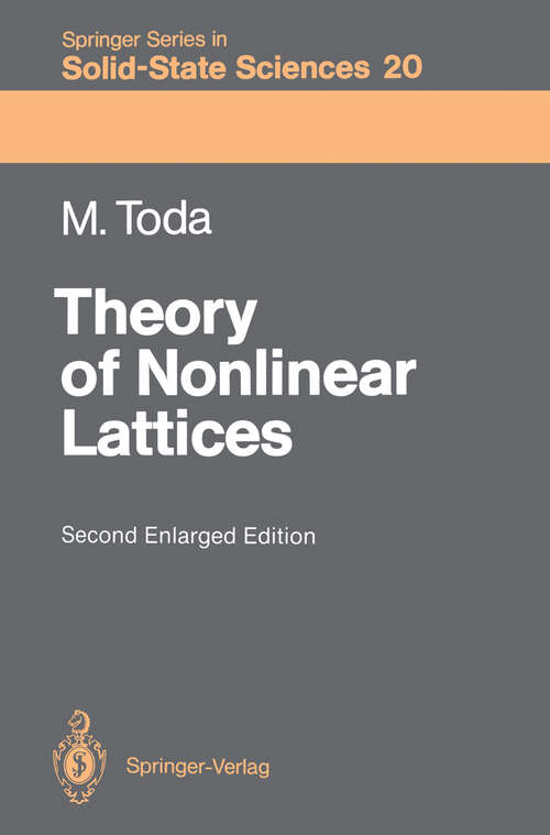 Book cover of Theory of Nonlinear Lattices (2nd ed. 1989) (Springer Series in Solid-State Sciences #20)