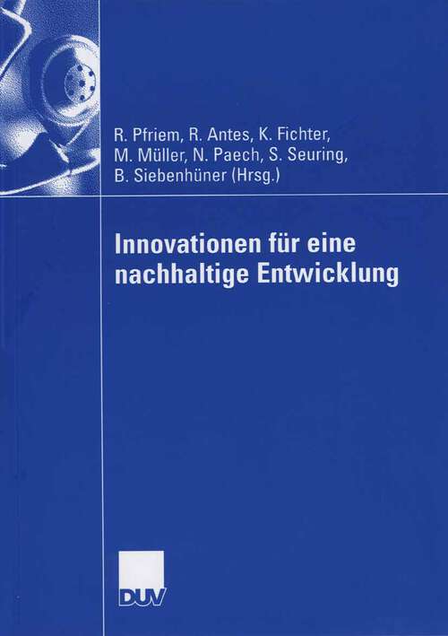 Book cover of Innovationen für eine nachhaltige Entwicklung (2006)