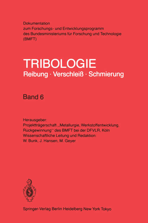 Book cover of Gleitlager · Mischreibung Konstruktive Gestaltung (1983) (Tribologie: Reibung, Verschleiß, Schmierung #6)