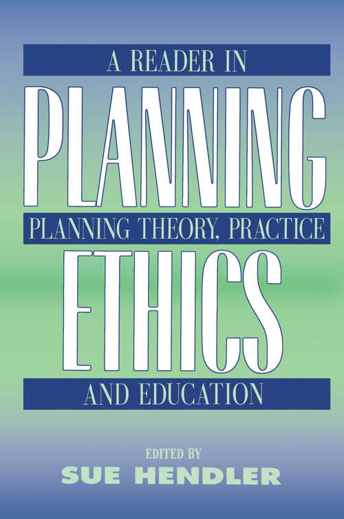 Book cover of Planning Ethics