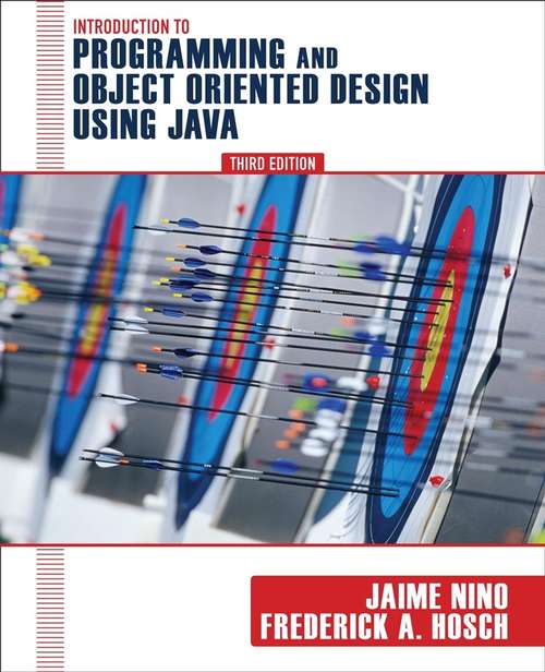 Book cover of Introduction to Programming and Object-Oriented Design Using Java