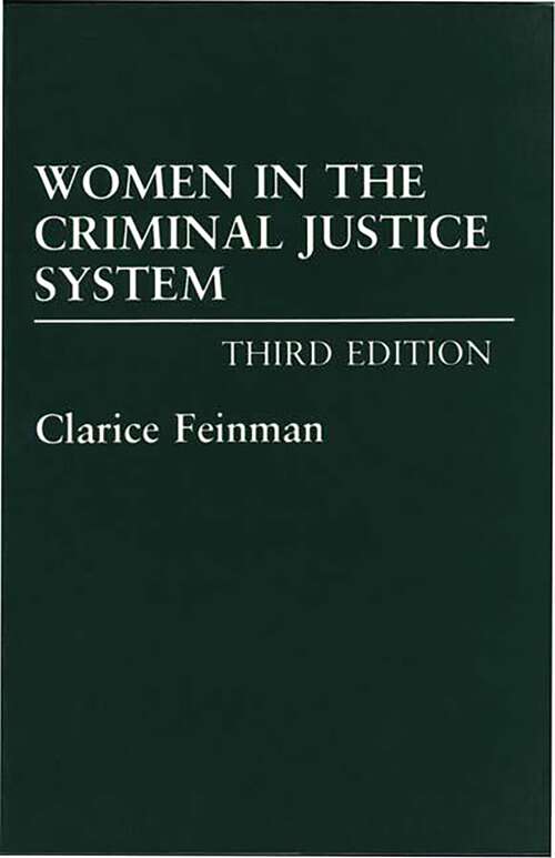 Book cover of Women in the Criminal Justice System: Third Edition (3)
