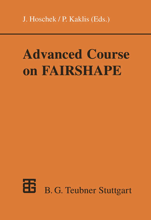 Book cover of Advanced Course on FAIRSHAPE (1996)