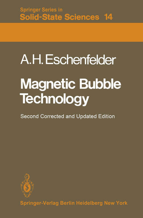 Book cover of Magnetic Bubble Technology (2nd ed. 1981) (Springer Series in Solid-State Sciences #14)