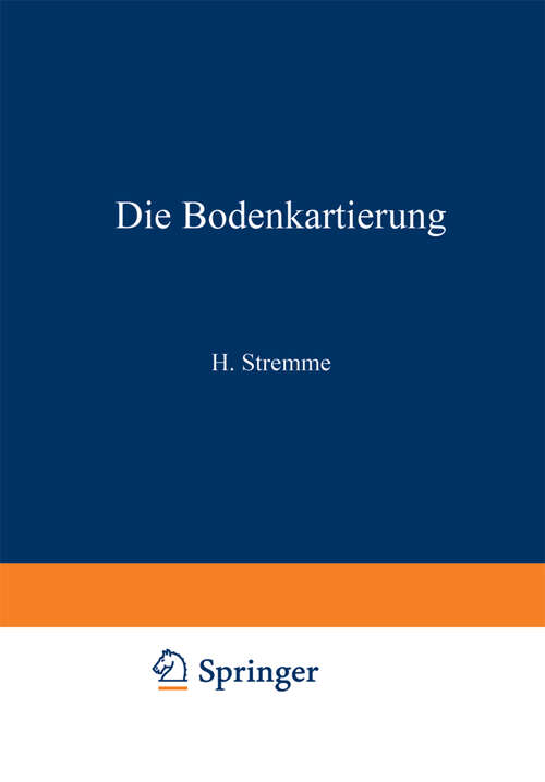 Book cover of Die Bodenkartierung (1932)