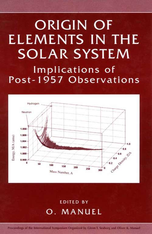 Book cover of Origin of Elements in the Solar System: Implications of Post-1957 Observations (2002)