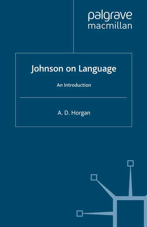 Book cover of Johnson on Language: An Introduction (1994)