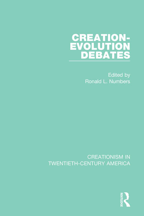 Book cover of Creation-Evolution Debates