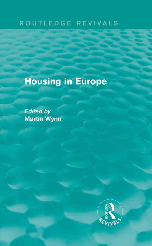 Book cover of Routledge Revivals: Housing in Europe (Routledge Revivals)