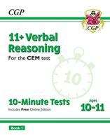 Book cover of New 11+ CEM 10-Minute Tests: Verbal Reasoning - Ages 10-11 Book 1 (with Online Edition) (PDF)