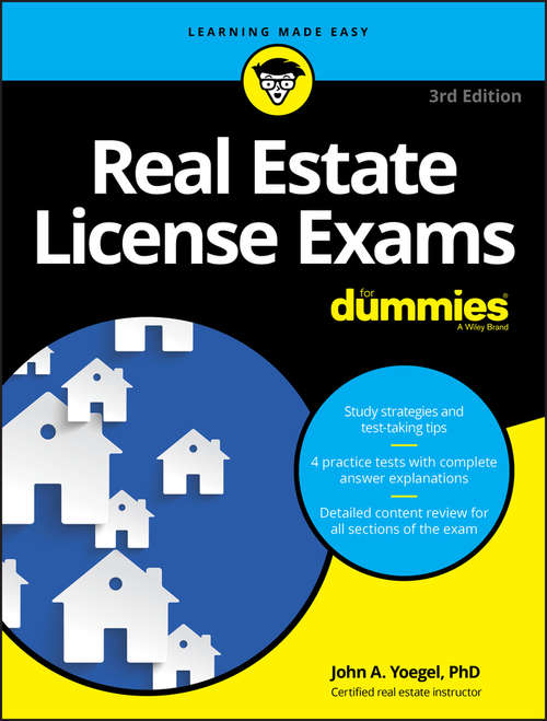 Book cover of Real Estate License Exams For Dummies (3)