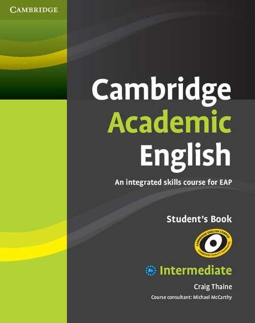 Book cover of Cambridge Academic English: intermediate (PDF)