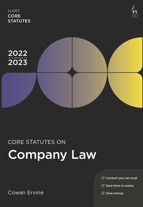 Book cover of Core Statutes on Company Law 2022-23 (Hart Core Statutes)