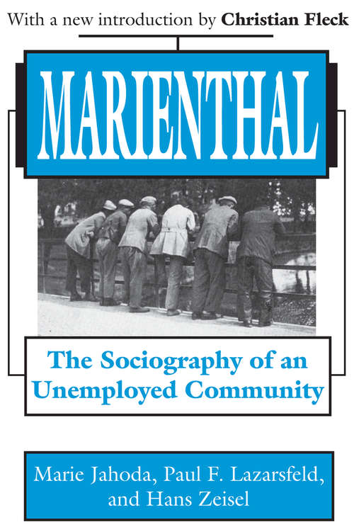Book cover of Marienthal: The Sociography of an Unemployed Community