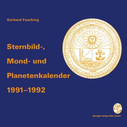 Book cover of Sternbild-, Mond- und Planetenkalender 1991–1992 (1. Aufl. 1990)