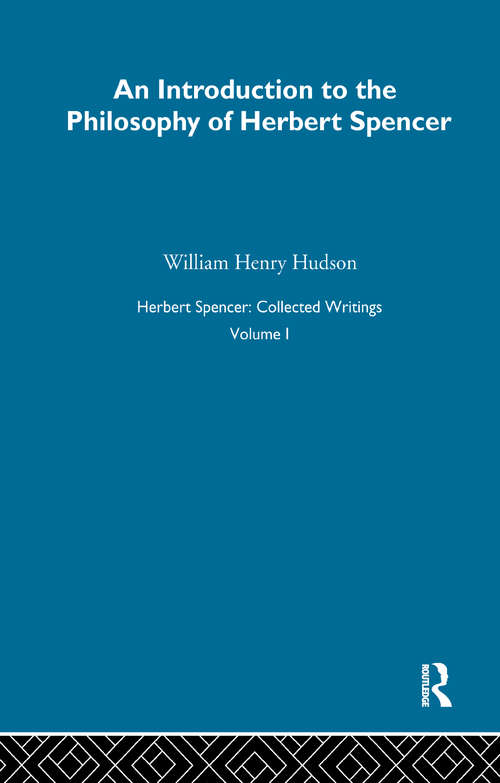 Book cover of Herbert Spencer: With A Biographical Sketch