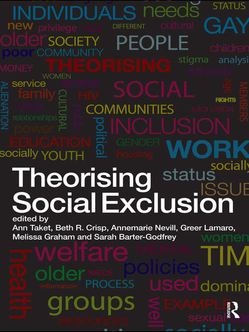 Book cover of Theorising Social Exclusion