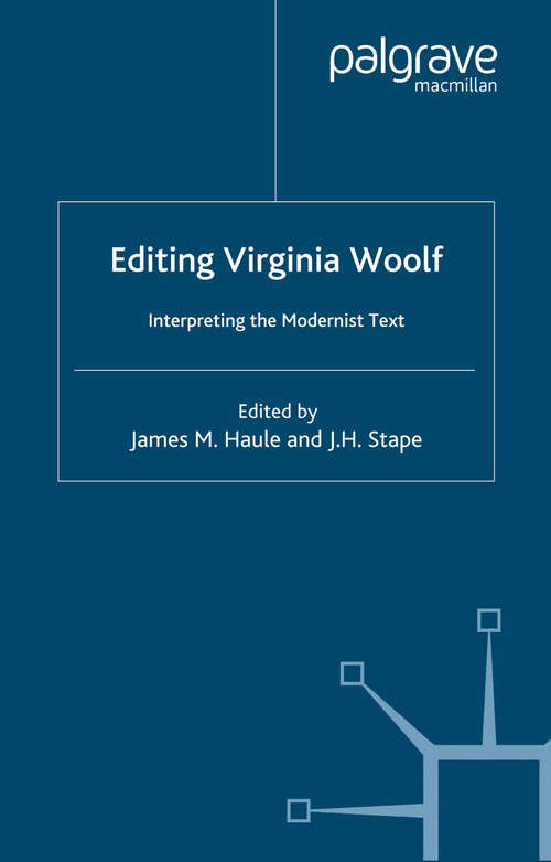 Book cover of Virginia Woolf: Interpreting the Modernist Text (2002)