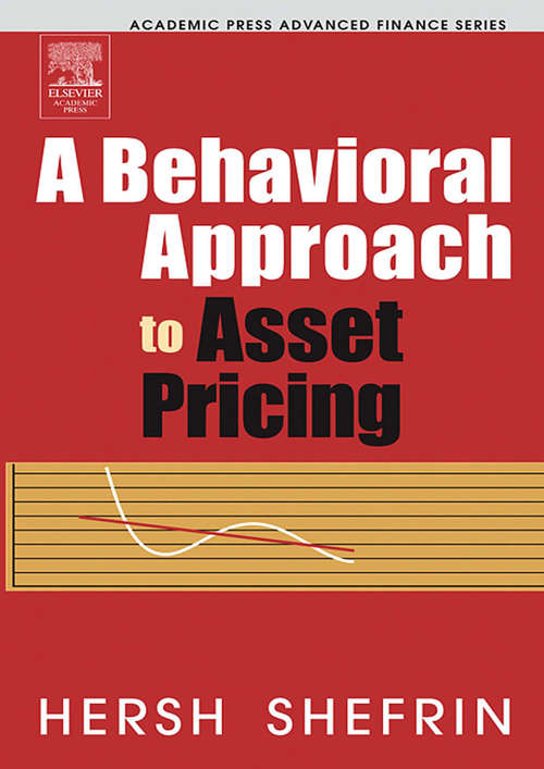 Book cover of A Behavioral Approach to Asset Pricing (Academic Press Advanced Finance)