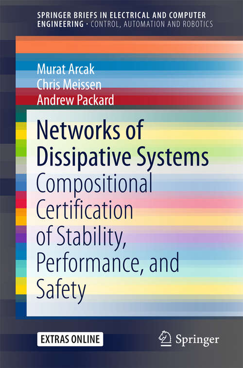 Book cover of Networks of Dissipative Systems: Compositional Certification of Stability, Performance, and Safety (1st ed. 2016) (SpringerBriefs in Electrical and Computer Engineering)
