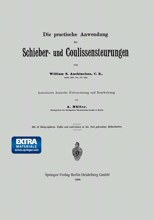 Book cover of Die practische Anwendung der Schieber- und Coulissensteurungen (1)