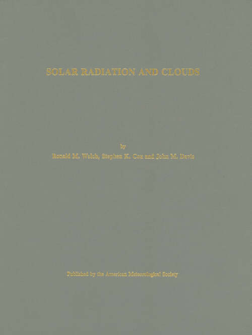 Book cover of Solar Radiation and Clouds (1980) (Meteorological Monographs)