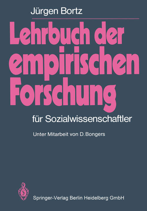 Book cover of Lehrbuch der empirischen Forschung: Für Sozialwissenschaftler (1984)