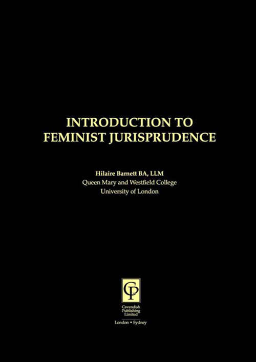 Book cover of Introduction to Feminist Jurisprudence