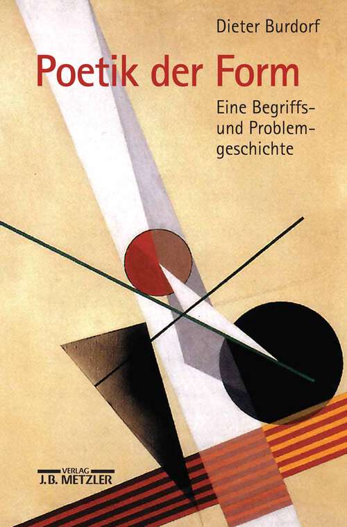 Book cover of Poetik der Form: Eine Begriffs- und Problemgeschichte