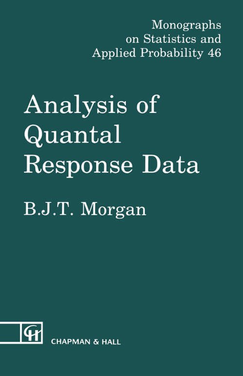 Book cover of Analysis of Quantal Response Data
