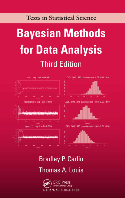 Book cover of Bayesian Methods for Data Analysis (Chapman And Hall/crc Texts In Statistical Science Ser.)