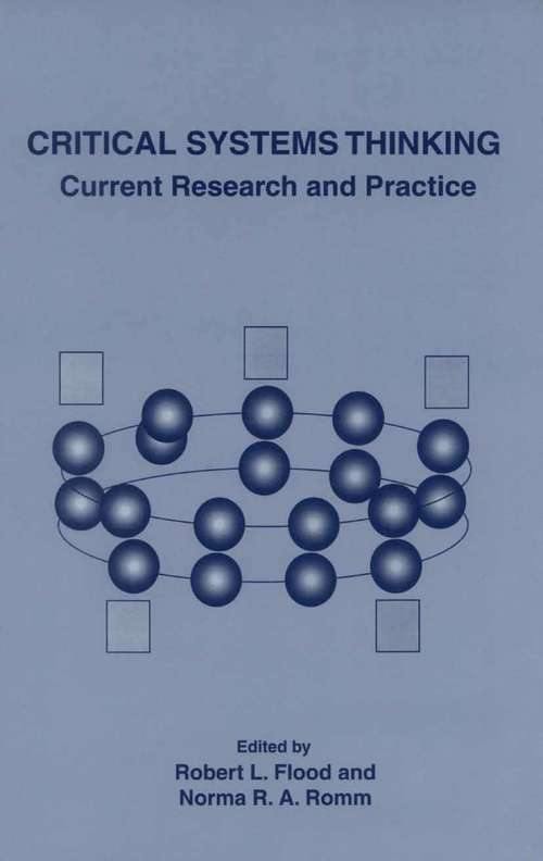 Book cover of Critical Systems Thinking: Current Research and Practice (1996)