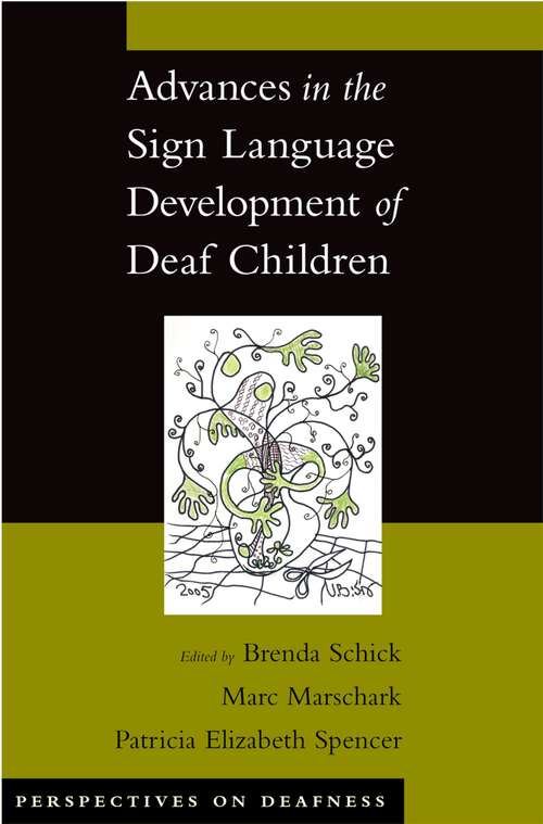 Book cover of Advances in the Sign Language Development of Deaf Children (Perspectives on Deafness)