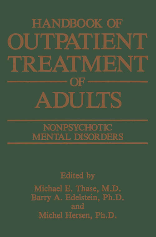 Book cover of Handbook of Outpatient Treatment of Adults: Nonpsychotic Mental Disorders (1990)
