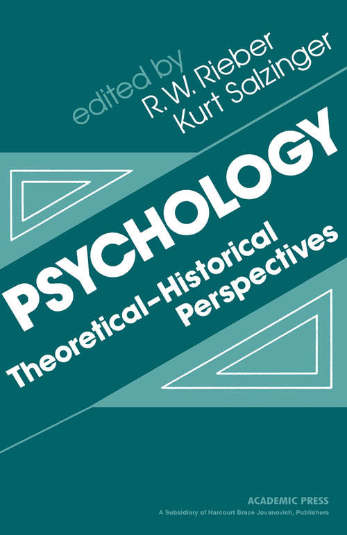 Book cover of Psychology: Theoretical–Historical Perspectives
