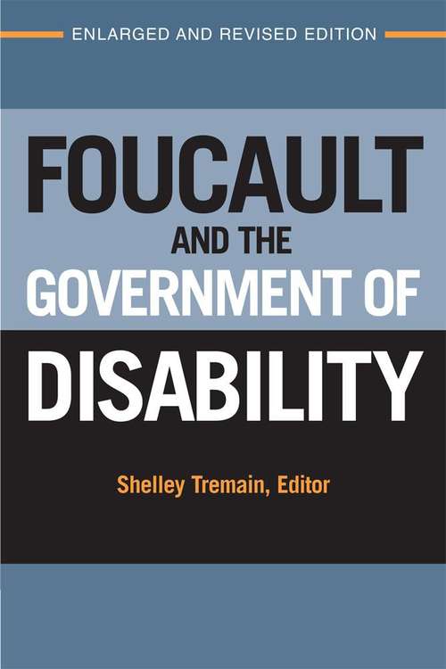 Book cover of Foucault and the Government of Disability (PDF)