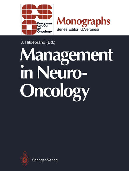 Book cover of Management in Neuro-Oncology (1992) (ESO Monographs)