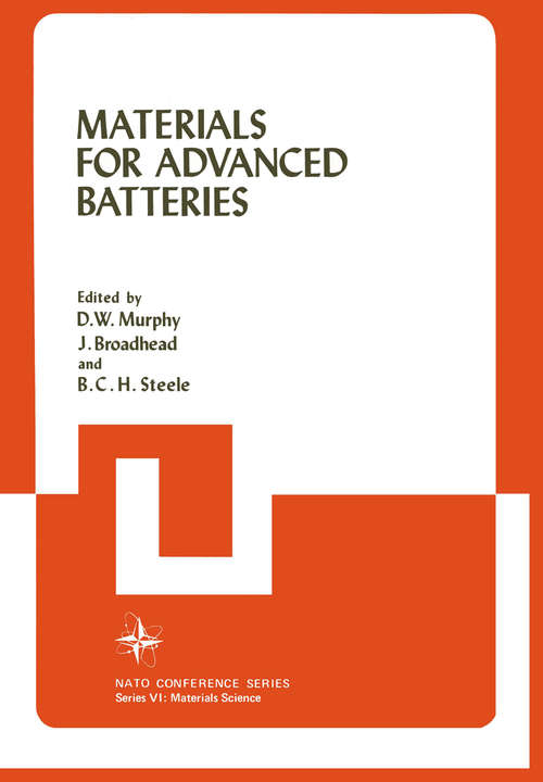 Book cover of Materials for Advanced Batteries (1980) (Nato Conference Series #2)