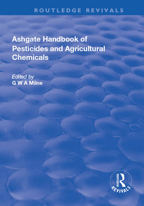 Book cover of The Ashgate Handbook of Pesticides and Agricultural Chemicals