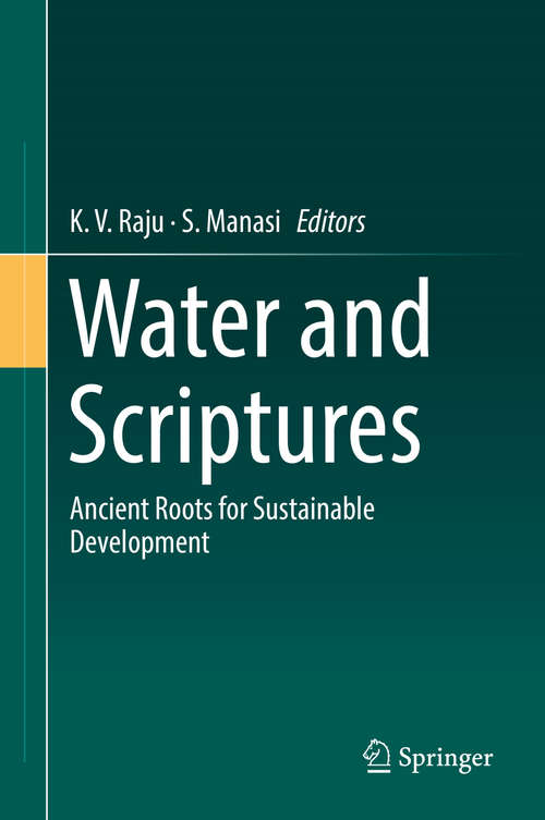 Book cover of Water and Scriptures: Ancient Roots for Sustainable Development