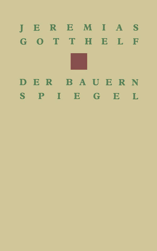 Book cover of Der Bauernspiegel (1989) (Birkhäuser Klassiker)